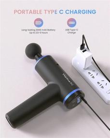 img 1 attached to 🔋 Wattne R2 Percussion Muscle Massager: Quiet Handheld Electric Massage Gun for Athletes, Home Office Gym, Neck Back Shoulder Pain Relief - 6 Speeds, 10 Heads