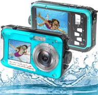 📷 premium underwater camera: full hd 2.7k waterproof camera | 48mp dual screen, 16x zoom, self-timer (wp01) logo