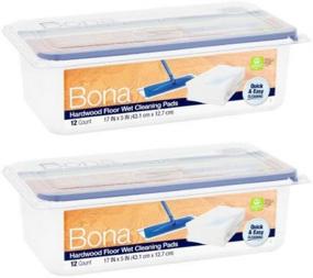 img 1 attached to 🧽 Bona Hardwood Floor Wet Cleaning Pads, 12 count - Twin Pack for Enhanced Cleaning Results