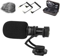 🎥 comica cvm-vm10ii camera microphone: professional cardioid shotgun mic with shock mount for dslr camera, camcorder, and smartphone - ideal for vlogging and video recording (black) logo