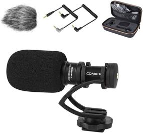 img 4 attached to 🎥 Comica CVM-VM10II Camera Microphone: Professional Cardioid Shotgun Mic with Shock Mount for DSLR Camera, Camcorder, and Smartphone - Ideal for Vlogging and Video Recording (Black)