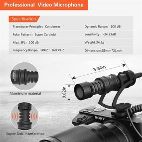 img 2 attached to 🎥 Comica CVM-VM10II Camera Microphone: Professional Cardioid Shotgun Mic with Shock Mount for DSLR Camera, Camcorder, and Smartphone - Ideal for Vlogging and Video Recording (Black)