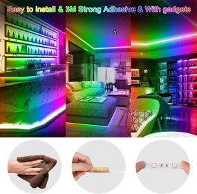 img 1 attached to 🌈 32.8ft Flexible Color Changing LED Strip Lights by WLtoeoo - RGB Led Wall Lights with 44 Key Remote, DIY Colors - Ideal for Bedroom, Kitchen, Party, Halloween, Christmas Decoration