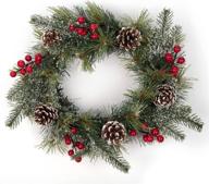christmas wreath artificial garland cones logo