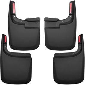 img 4 attached to 🚗 Husky Liners 58466 Mud Guards Set - Custom Front & Rear Mud Guards | Fits 2017-22 FORD F-250/350 (No OEM Fender Flares)