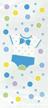 blue polka baby shower cellophane logo