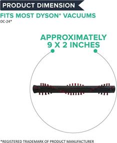 img 1 attached to 🔧 High-Quality Replacement Brush Roller for Dyson DC24 - Compatible with Part # 917390-02 & 917390-01