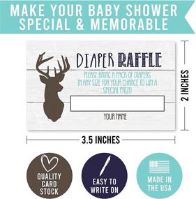 img 1 attached to 🎟️ 25 Diaper Raffle Tickets for Baby Shower Boy - Deer Baby Shower Games for Boys, Diaper Raffle Cards, Raffle Tickets for Baby, Baby Shower Invitation Inserts, Baby Shower Ideas
