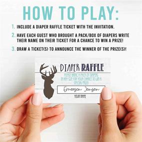 img 3 attached to 🎟️ 25 Diaper Raffle Tickets for Baby Shower Boy - Deer Baby Shower Games for Boys, Diaper Raffle Cards, Raffle Tickets for Baby, Baby Shower Invitation Inserts, Baby Shower Ideas