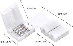 img 2 attached to 🔌 Fntek LED Strip Connector Kit for 5050 RGB 4 Pin 10mm - Includes RGB Splitter Cable, LED Strip Jumper, T and L Shape Connectors, and 9 Types of LED Connector Accessories