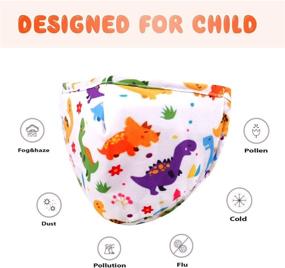 img 1 attached to 👶 klikko Kids Reusable Cute Face Mask: Washable, Adjustable Headwear for Outdoor Activities