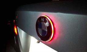 img 1 attached to 🔴 iJDMTOY BMW Комплект подсветки эмблемы 82 мм с кружевной схемой - Яркая красная подсветка заднего крышки или переднего капота