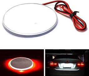 img 4 attached to 🔴 iJDMTOY BMW 82mm Roundel LED Emblem Lighting Kit - Brilliant Red Background Illumination for Front Hood or Rear Trunk Lid