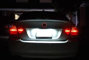 img 2 attached to 🔴 iJDMTOY BMW Комплект подсветки эмблемы 82 мм с кружевной схемой - Яркая красная подсветка заднего крышки или переднего капота