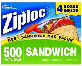 img 3 attached to 🥪 Ziploc Easy Open Tabs Sandwich Bags, 125-Count (4-Pack)