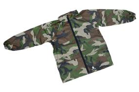 img 2 attached to 🧥 DRY KIDS - Packable Camo Green Jacket for 3-4 Year Olds