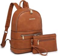 🎒 dasein backpack and wristlet set in ds beige - women's handbags & wallets in fashion backpacks logo