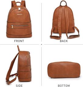 img 2 attached to 🎒 Dasein Backpack and Wristlet Set in DS Beige - Women's Handbags & Wallets in Fashion Backpacks