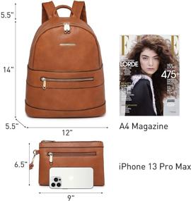 img 1 attached to 🎒 Dasein Backpack and Wristlet Set in DS Beige - Women's Handbags & Wallets in Fashion Backpacks