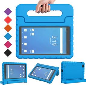 img 4 attached to BMOUO Onn 7 inch Tablet Case - Protective and Lightweight for Onn 7 inch Android Tablet - Blue