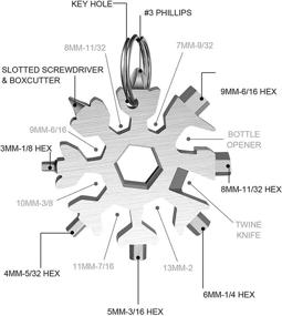 img 1 attached to 🔧 Versatile 18-in-1 Stainless Steel Snowflake Multi-Tool: An Essential Gift for Outdoor Enthusiasts, Travelers, and Campers