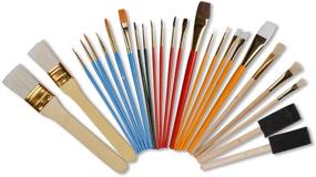 img 4 attached to 🎨 CONDA 25 Pcs All Purpose Paint Brush Value Pack: Perfect for Watercolor, Oil, Acrylic Paints & More!