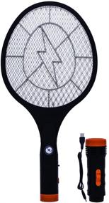 img 3 attached to 🦟 Koramzi F-12 Electric Mosquito Swatter and Bug Zapper with Rechargeable Battery, Removable Flashlight, and Handle Light