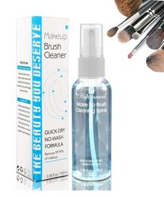 img 4 attached to Makeup Brush Cleaner Spray - Quick Dry, Deep Clean, Non-Wash, Travel Friendly - Ideal for Powder-based Makeup, Cream Foundations, Palettes, Natural & Synthetic Brushes - 3.38 oz