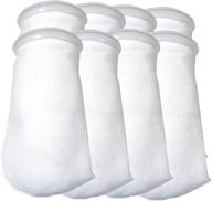 🧦 premium 8 pack of 7 inch ring filter socks 200 micron - high-quality aquarium felt filter bags - designed for eshopps - am brand логотип