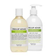 🍏 phillip adam apple cider vinegar shampoo and conditioner: sulfate-free set for all hair types - ph balancing - 12oz each logo