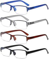 owtxis ультра-легкие полуримские очки для чтения, с защитой от синего света логотип