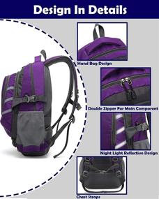 img 2 attached to Large Travel College School Backpack with Laptop Compartment, USB Port – Perfect Business Gift