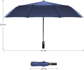 img 2 attached to 🌂 Burgundy Umbrellas with JOURNOW Windproof Coating: Stay Protected in Style