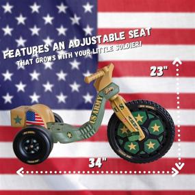 img 1 attached to 🚲 The Original Big Wheel 16 Inch Tricycle - Special Army Edition for Kids 3-8 with 72 Military Figures: Boys and Girls Trike Exploration