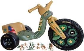 img 4 attached to 🚲 The Original Big Wheel 16 Inch Tricycle - Special Army Edition for Kids 3-8 with 72 Military Figures: Boys and Girls Trike Exploration