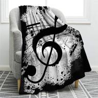 🎵 jekeno music note blanket - double sided print throw blanket | soft & comfortable for sofa, chair, bed, office | 50"x60 logo