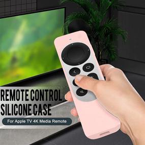 img 2 attached to 📺 Seltureone Compatible 2021 Apple TV 4K Siri Remote Cover - Pink Silicone Protective Case Sleeve for 2nd Gen Siri Remote - Shock Absorption, Washable