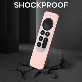 img 1 attached to 📺 Seltureone Compatible 2021 Apple TV 4K Siri Remote Cover - Pink Silicone Protective Case Sleeve for 2nd Gen Siri Remote - Shock Absorption, Washable