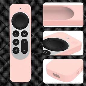 img 3 attached to 📺 Seltureone Compatible 2021 Apple TV 4K Siri Remote Cover - Pink Silicone Protective Case Sleeve for 2nd Gen Siri Remote - Shock Absorption, Washable
