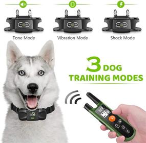 img 3 attached to 🐶 Rechargeable Dog Training Collar with Remote - Beep, Vibration, and Shock Modes, Rainproof & Adjustable Shock Levels- Long Range for Small, Medium, and Large Dogs