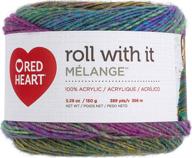 🐱 stylish and cozy: red heart roll with it melange catwalk - a must-have for fashionable felines! logo