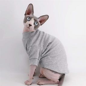 img 2 attached to 👕 Sphynx Hairless Cat Cotton T-Shirts: Stylish Pet Clothes for Cats and Small Dogs