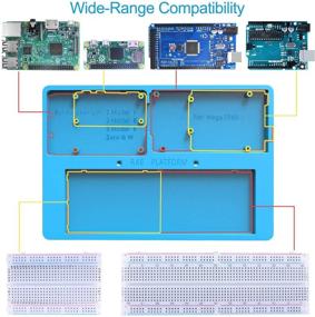 img 2 attached to 🔧 UNIROI 7 in 1 RAB Holder: Raspberry Pi Breadboard & Case Bundle with IDE Control Cord - Ideal for Mega 2560, RPi 3B/2B/1B+, RPI 4B Zero and 400 Points Breadboard