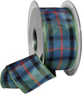 🌼 morex ribbon 975 edinburgh ribbon, 1.5" x 27 yards, flower of scotland logo