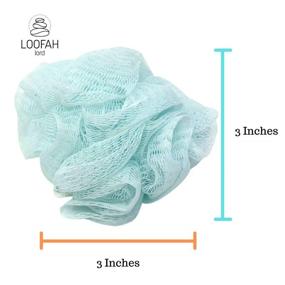 img 3 attached to 🛁 Wholesale Bulk Lot of 12 Baby Blue Bath or Shower Mesh Pouf Loofah Sponges by Loofah Lord