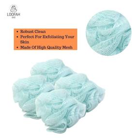 img 2 attached to 🛁 Wholesale Bulk Lot of 12 Baby Blue Bath or Shower Mesh Pouf Loofah Sponges by Loofah Lord