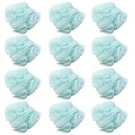 🛁 wholesale bulk lot of 12 baby blue bath or shower mesh pouf loofah sponges by loofah lord logo