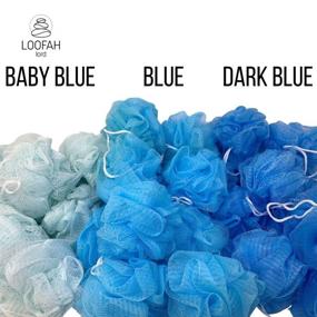 img 1 attached to 🛁 Wholesale Bulk Lot of 12 Baby Blue Bath or Shower Mesh Pouf Loofah Sponges by Loofah Lord