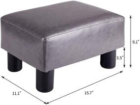 img 4 attached to GRUNEN WOLKEN Footrest Rectangle Footstool Furniture for Accent Furniture