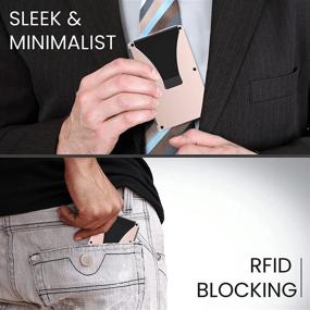 img 1 attached to 💼 Aluminum Minimalist Wallet for Men with Pocket Blocking: Essential Accessories